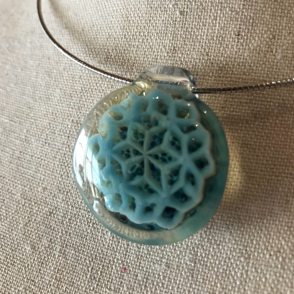 Hand Blown Glass Pendant